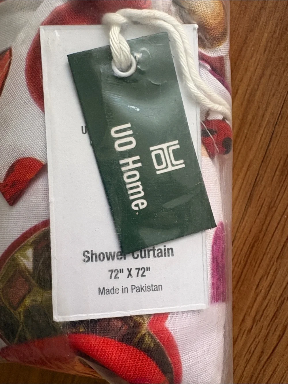 UO Home Galentine’s Collage Patterned Shower Curtain